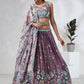 House of Panchhi Lavender Georgette Sequins And Thread Embroidery Lehenga Choli & Dupatta | Swadesiicart