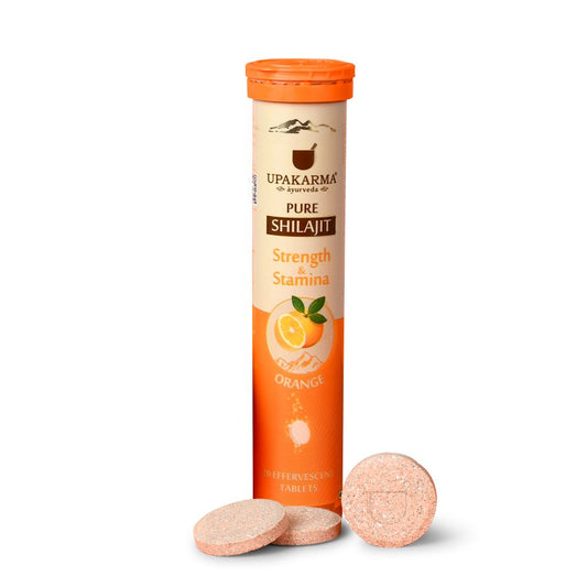 Upakarma Ayurveda Pure Sj Effervescent Tablets - Orange - UPAKARMA AYURVEDA