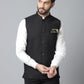 Even Apparels Men's Black Nehru Jacket With Welt Pockets | Swadesiicart