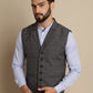 Even Apparels Men's Grey Waistcoat with Notched Lapel | Swadesiicart