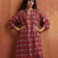 trueBrowns Beige Mandala Print Kurta Co-ord Set - Swadesiicart