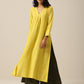 trueBrowns Lime Slub Texture Slit Kurta Palazzo Set | Swadesiicart