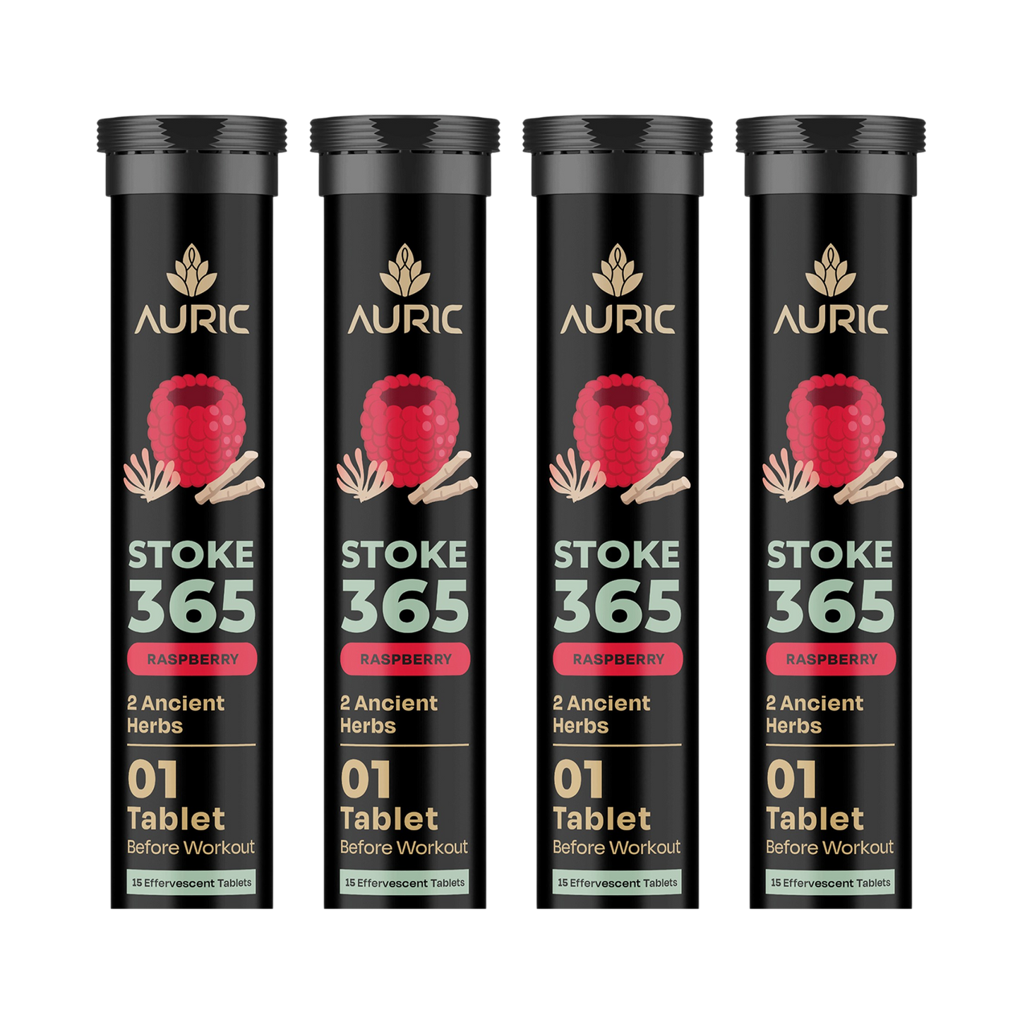 Auric STOKE365 Effervescent Tablets | Raspberry Flavour