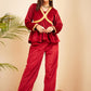InWeave Women's Barn Red Mughal Shaan Style Velvet Short Kurta Set - Swadesiicart