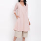 trueBrowns Linen Cotton Rose Kurta Pant Set | Swadesiicart