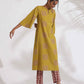 trueBrowns Green Cotton Print HighSlit Kurta Set | Swadesiicart