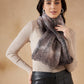 InWeave Women's Dark Grey Double Shade Faux Fur Neck Warmer - Swadesiicart