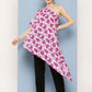 InWeave Women's Pink Fuchsia Japanese Art Oneshoulder Top - Swadesiicart