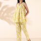 trueBrowns Lime Cotton Ikat Sleeveless Co-ord Set - Swadesiicart