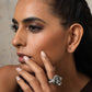 trueBrowns Silver Tone Ghungroo Ring | Swadesiicart