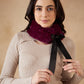 InWeave Women's Burgundy Fur Neckpiece - Swadesiicart
