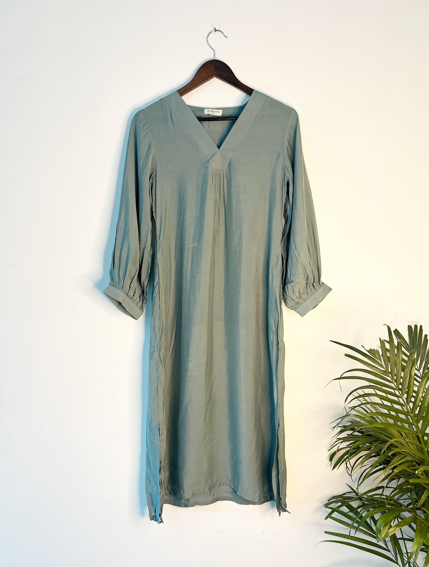 trueBrowns Light Blue Modal Kurta | Swadesiicart