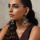 trueBrowns Silver Tone Chandbali Earrings - Swadesiicart