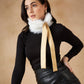 InWeave Women's Pure White Fur Neckpiece - Swadesiicart