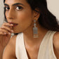 trueBrowns Silver Peacock Earrings | Swadesiicart