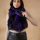 InWeave Women's Purple Black Faux Fur Neck Warmer - Swadesiicart