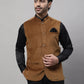 Even Apparels Men's Brown Nehru Jacket With Welt Pockets | Swadesiicart