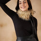 InWeave Women's Cat Print Fur Neckpiece - Swadesiicart