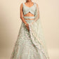 House of Panchhi Sea green Net Multi Sequins with heavy Zarkan embroidery Lehenga choli & Dupatta | Swadesiicart