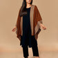trueBrowns Brown Woollen Kaftan Cape | Swadesiicart