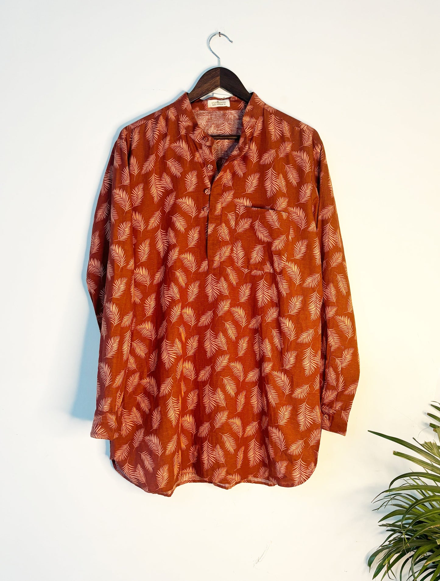 trueBrowns Brown Straight Men's Kurta | Swadesiicart