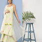 Ahalyaa Women Sea Green Floral Printed Gotta Patti Kurti with Sharara & With Dupatta | Swadesiicart