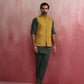 trueBrowns Men's Mustard Cotton Reversible Nehru Jacket | Swadesiicart