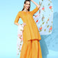 InWeave Women's Yellow Bandhani Sharara Set With Dupatta - Swadesiicart