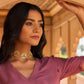 trueBrowns Gold-Polished Leaf Choker | Swadesiicart