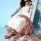 InWeave Women's White Strappy Orgranza Border Kurta Set With Dupatta - Swadesiicart