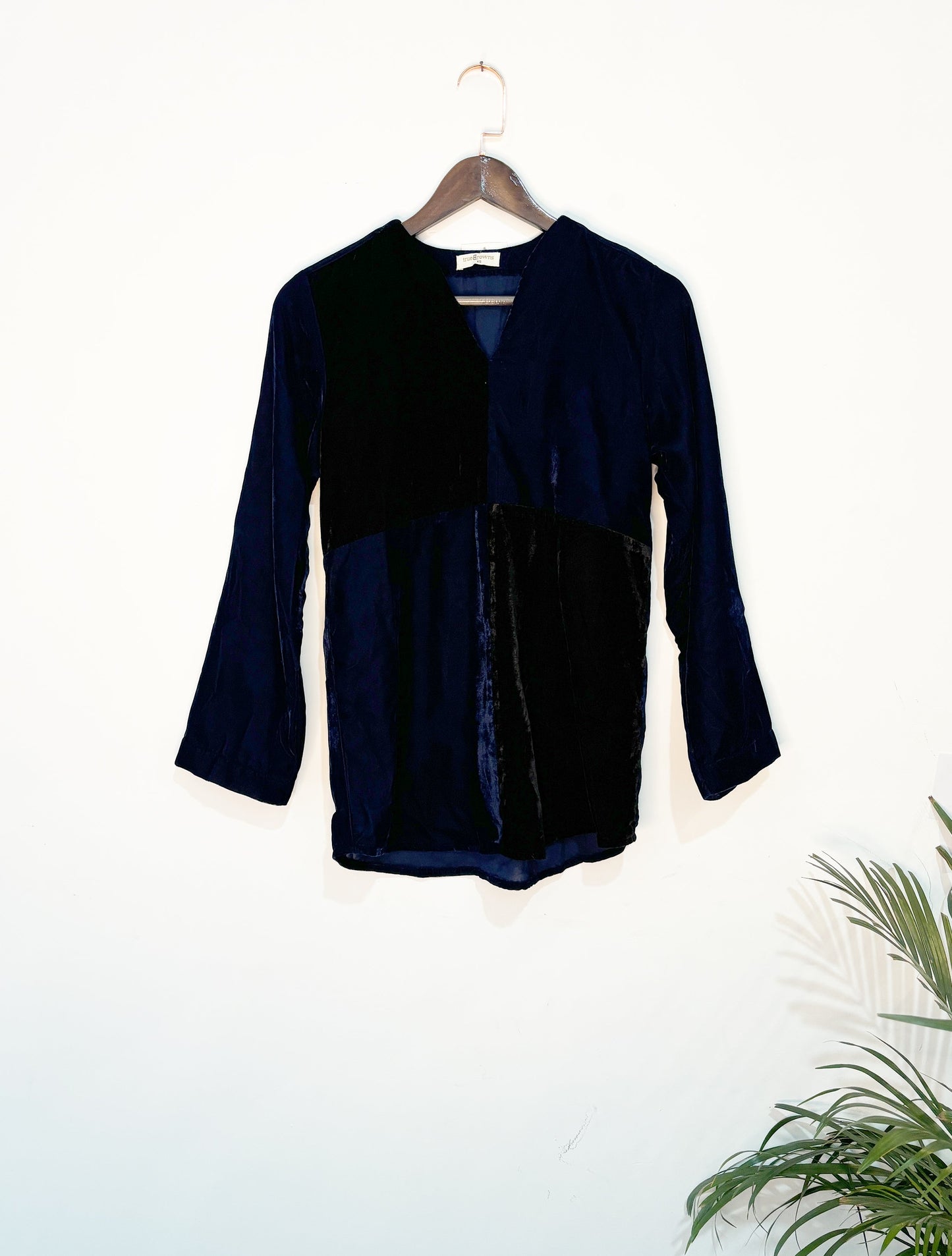 trueBrowns Blue Velvet Co-ord Set - Swadesiicart