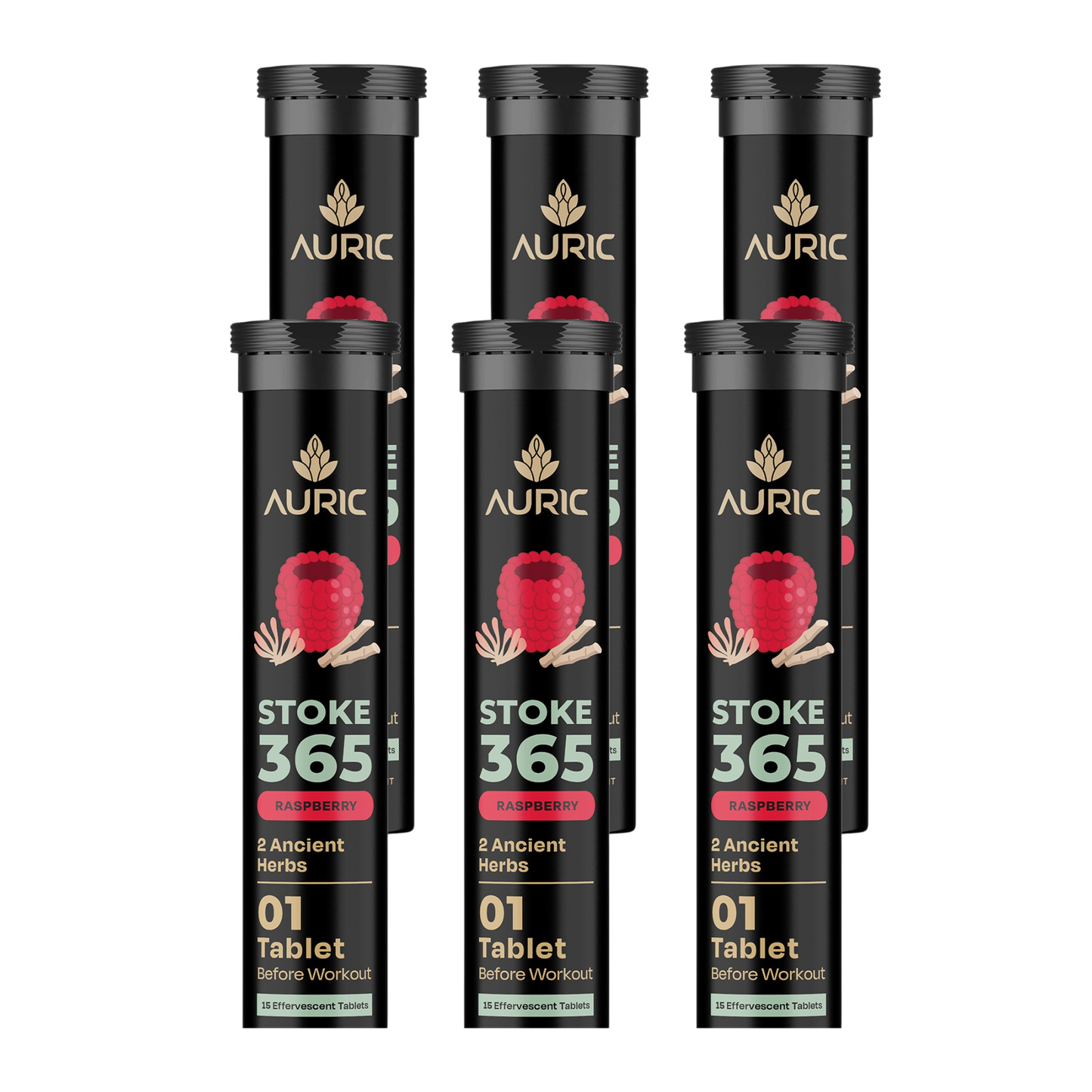 Auric STOKE365 Effervescent Tablets | Raspberry Flavour