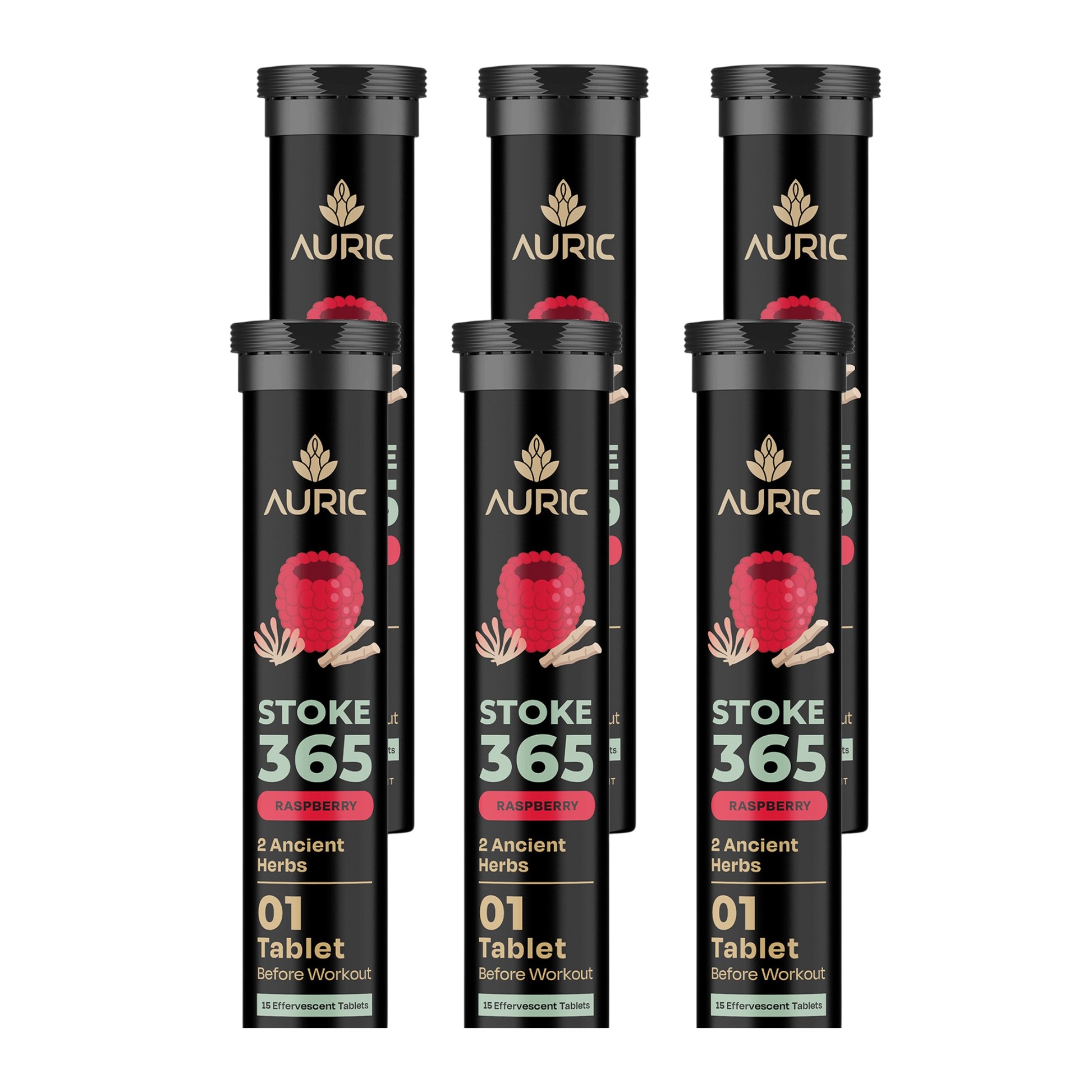 Auric STOKE365 Effervescent Tablets | Raspberry Flavour
