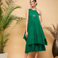 InWeave Women's Forest Green Short Kurta Palazzo Set - Swadesiicart