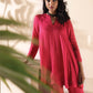 trueBrowns Carrot Viscose Dobby Flared Co-ord Set - Swadesiicart