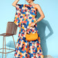 InWeave Women's Multi Geometric Print One Shoulder Top With Palazzo Set - Swadesiicart