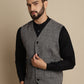 Even Apparels Men's Black Woolen Waistcoat With Patch Pocket | Swadesiicart