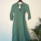 trueBrowns Blue Square Dobby Kurta Set | Swadesiicart