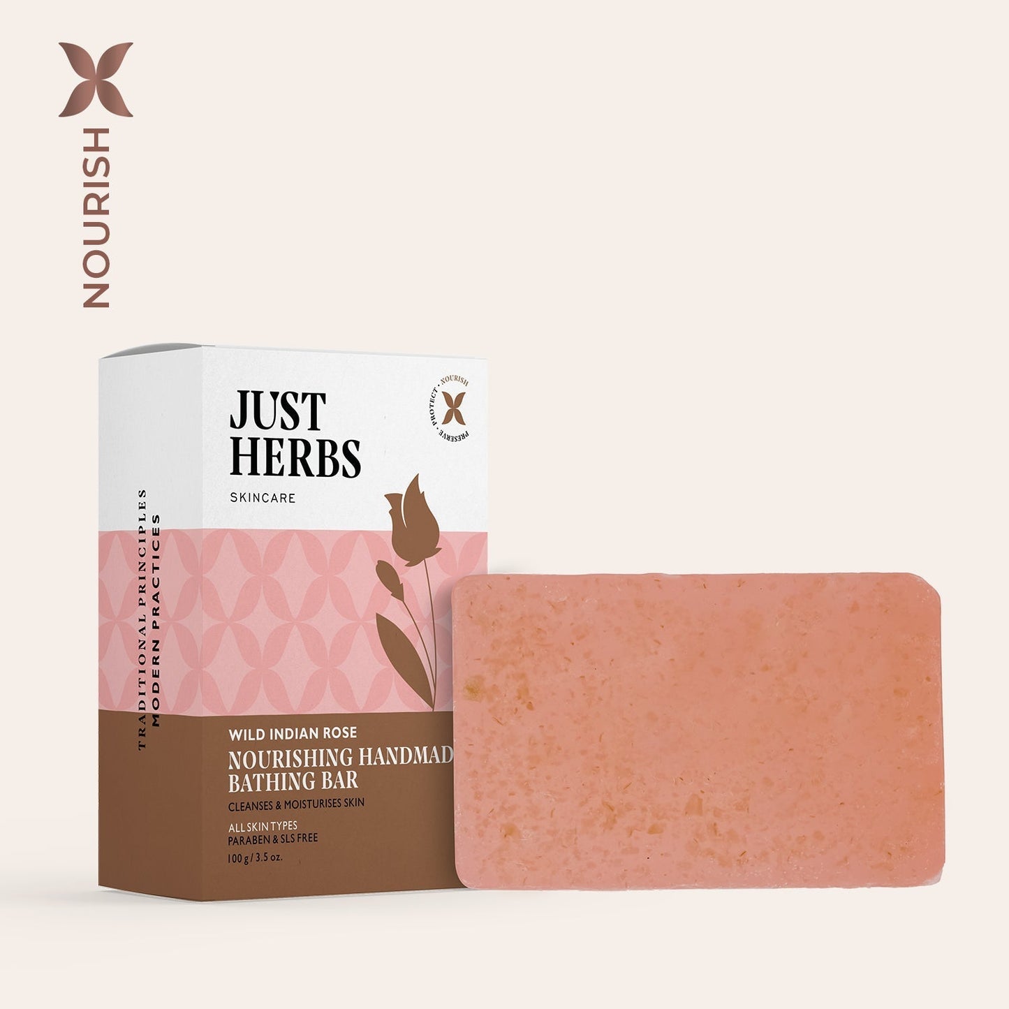 Wild Indian Rose Nourishing Handmade Bathing Bar