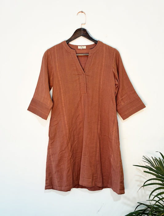 trueBrowns Pink Gauze Dobby Co-ord Set - Swadesiicart