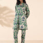 trueBrowns Green Cotton Ikat Relaxed Co-ord Set - Swadesiicart