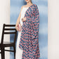 InWeave Women's White Strappy Set With Navy Pink Lotus Cr Dupatta - Swadesiicart