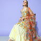 InWeave Women's Off White Yellow Floral Print Tie Up Kurta Sharara Set With Dupatta - Swadesiicart