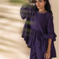 trueBrowns Purple Cotton Flared Co-ord Set - Swadesiicart