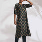 trueBrowns Green Foil Print Cotton Kurta Set | Swadesiicart