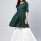 InWeave Women's Dark Green Short Anarkali Kurta - Swadesiicart
