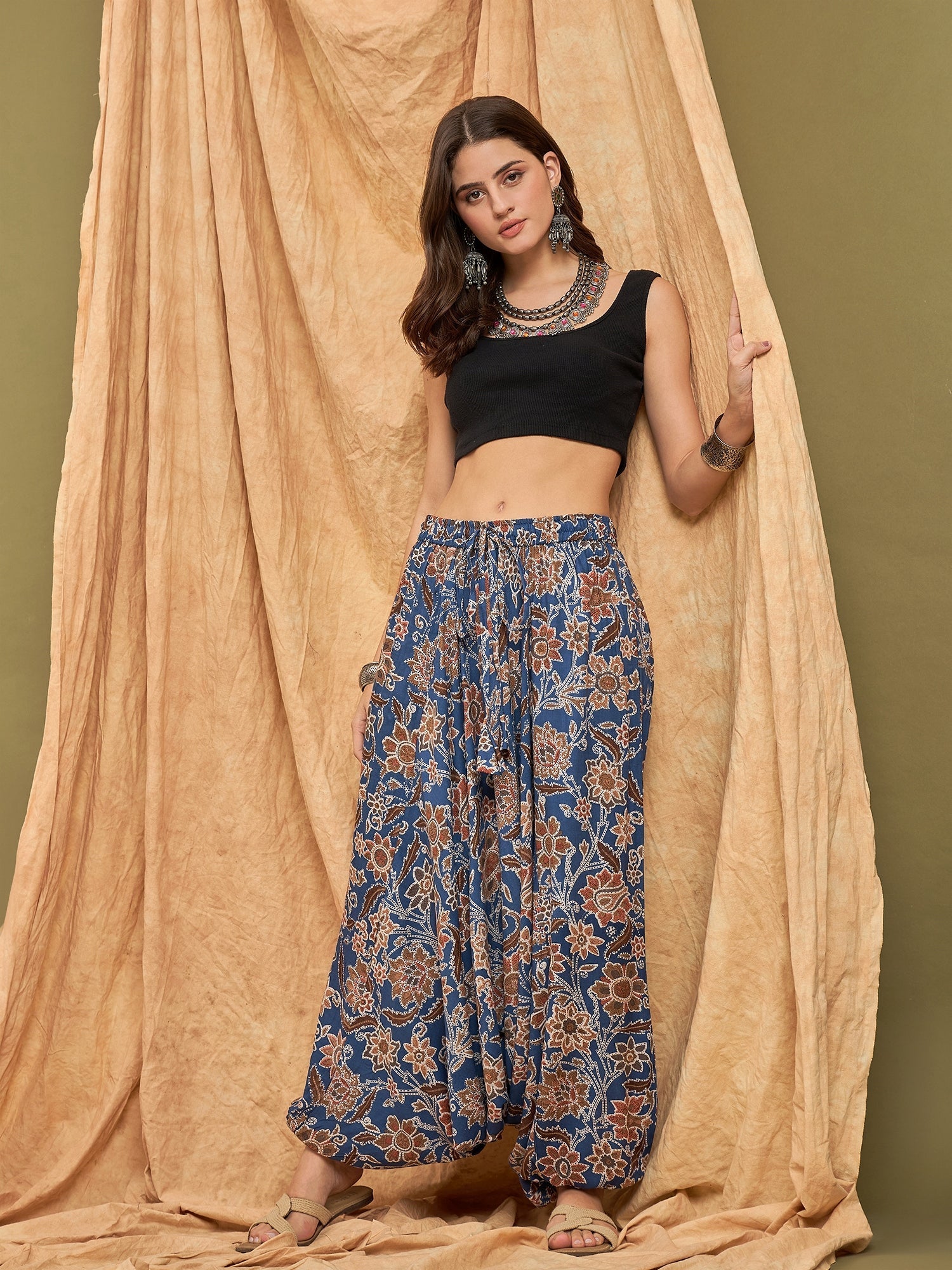 InWeave Indigo Big Jaal Harem Pant - Swadesiicart