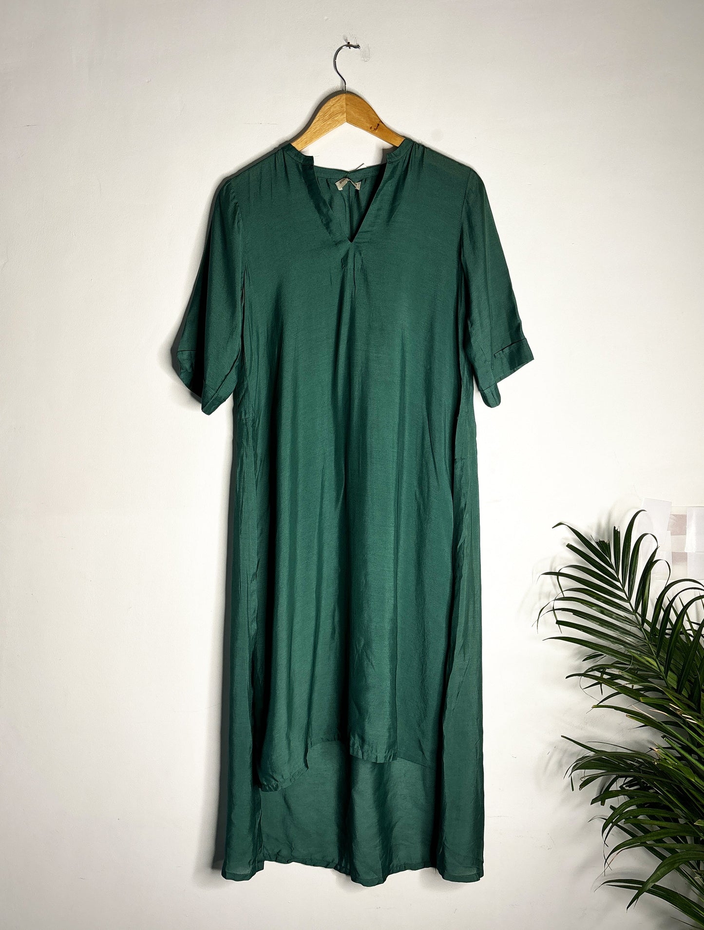 trueBrowns Green Modal Kurta | Swadesiicart