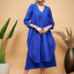 InWeave Women's Ink Blue Flared Kurta Palazzo Set - Swadesiicart