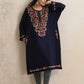 trueBrowns Blue Kashmiri Embroidered Woollen Phiran Kurta | Swadesiicart
